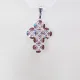 Small Cross - Charis-Violet Organza - 1